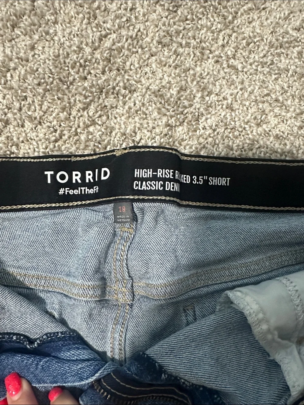 torrid Distressed Blue Denim Jean Shorts